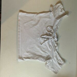 White off the shoulder crop top